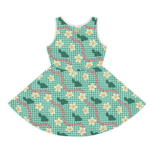 Load image into Gallery viewer, Keiki Maui Gingham in teal dress