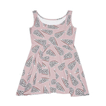 Load image into Gallery viewer, Pink Cone Skater Dress