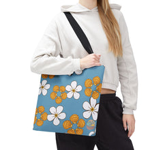 Load image into Gallery viewer, Blue Plumeria Tote Bag