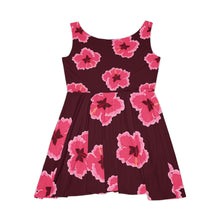 Load image into Gallery viewer, Hibiscus Cherry Skater Dress