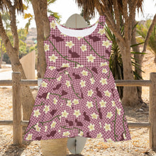 Load image into Gallery viewer, Maui Gingham in Burgundy Skater Dress
