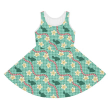 Load image into Gallery viewer, Keiki Maui Gingham in teal dress

