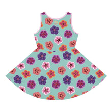 Load image into Gallery viewer, Keiki teal Hibiscus dress

