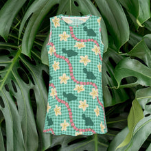 Load image into Gallery viewer, Teal Maui Plumeria Comfy Dress
