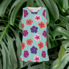 Load image into Gallery viewer, Teal Hibiscus Comfy Dress
