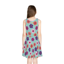 Load image into Gallery viewer, Keiki teal Hibiscus dress
