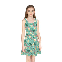 Load image into Gallery viewer, Keiki Maui Gingham in teal dress
