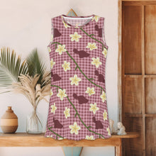 Load image into Gallery viewer, Maui Gingham in Burgundy Comfy Dress
